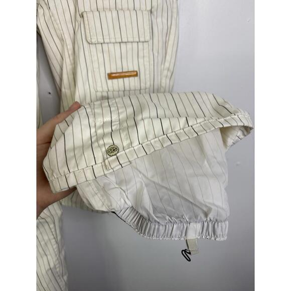 Foursquare Pants Womens Medium Fuji Pinstripe Snowboard Inseam Vents Warm - Picture 7 of 15